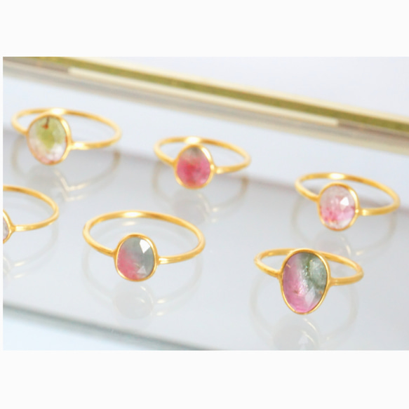 watermelon tourmaline ring ウォーターメロントルマリン リング バイ