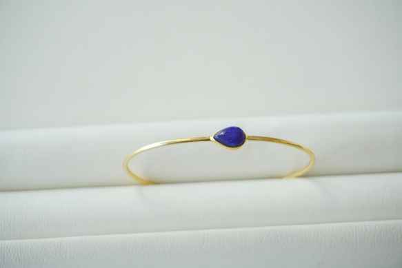 9月誕生石　Sapphire bangle  誕生石バングル　サファイア 3枚目の画像