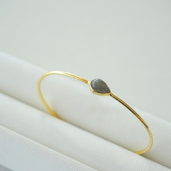 Labradorite bangle ラブラドライトバングル　ラブラドライトブレスレット 2枚目の画像