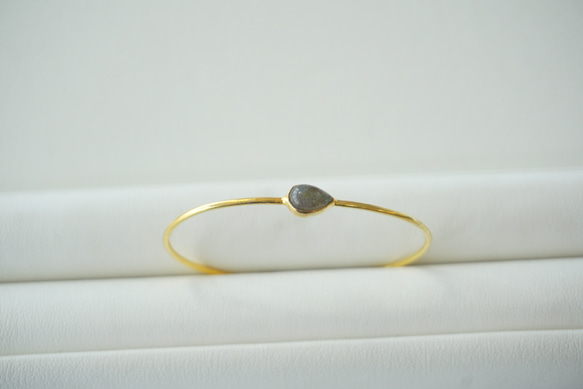 Labradorite bangle ラブラドライトバングル　ラブラドライトブレスレット 3枚目の画像