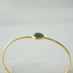 Labradorite bangle ラブラドライトバングル　ラブラドライトブレスレット 4枚目の画像