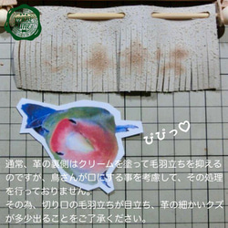 送料無料【本革】レザー❤️ ハンドメイドガシガシ系鳥インコのおもちゃ【のれん】 leather bird toy 5枚目の画像