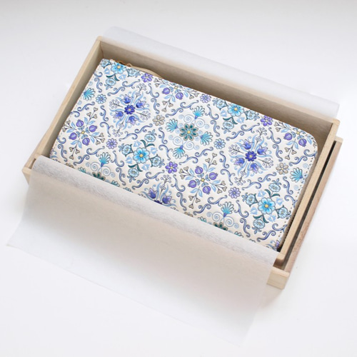 浅草文庫 牛革に友禅染の L字長財布 見やすく取り出しやすい