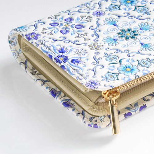 浅草文庫 財布 牛革 日本製　二つ折り 楽天市場】【お種銭付】 【 浅草文庫 】 友禅染 二つ折り 財布 L字