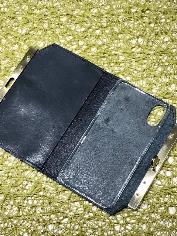 ぜかっ iPhoneX スマホケケース【 本革 手帳型 ？ 財布型  携帯ケース】 5枚目の画像
