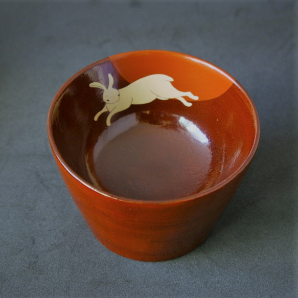 漆器 フリーカップ そば猪口 うさぎ おちょこ・ぐい呑み・徳利