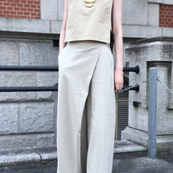 High Waist Tack Linen Pants　（ハイウエストタックリネンパンツ） 3枚目の画像