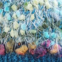 【送料無料】とんがりニット帽子・秋冬・手編み・編み込み柄・暖かい・ニット雑貨 2枚目の画像