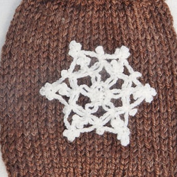 ”わんニット・チワワタイプ”送料込み・犬服・犬セーター・暖か手編み ・モチーフ編み 2枚目の画像