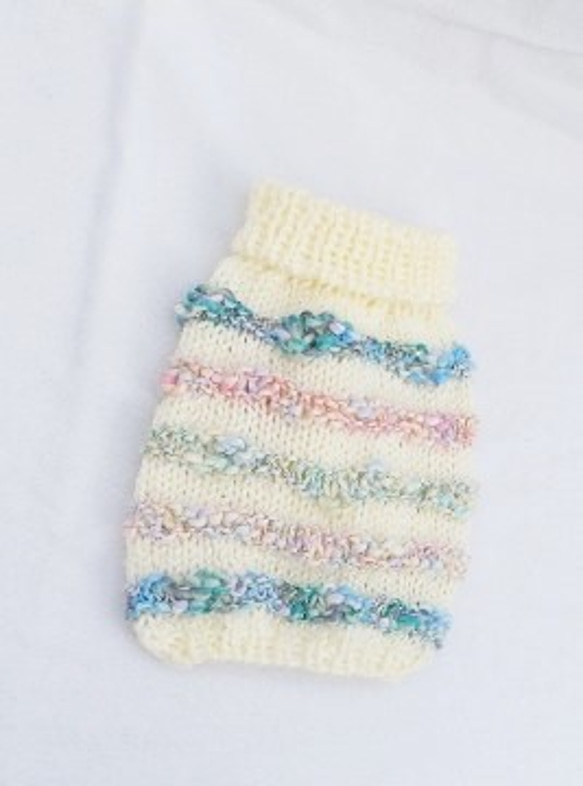 胴回り約34㎝  ＳＡＬＥ  小さい子用ペットニット服【送料込み】暖か手編み 1枚目の画像