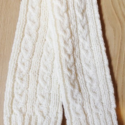 ☃❄☃ニットレッグウォーマー☃❄☃【送料無料】暖か手編み・ケーブル編み模様 2枚目の画像