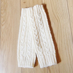 ☃❄☃ニットレッグウォーマー☃❄☃【送料無料】暖か手編み・ケーブル編み模様 3枚目の画像