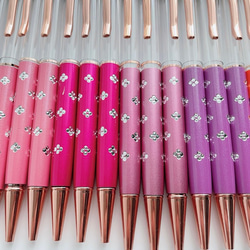 人気 ハーバリウムボールペン 花柄 12色 36本 ピンクゴールド ハンドメイド 3枚目の画像