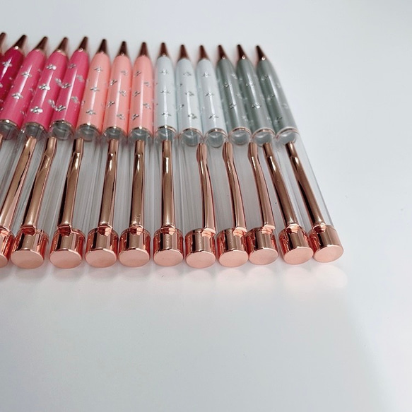 人気 ハーバリウムボールペン 花柄 12色 36本 ピンクゴールド ハンドメイド 10枚目の画像
