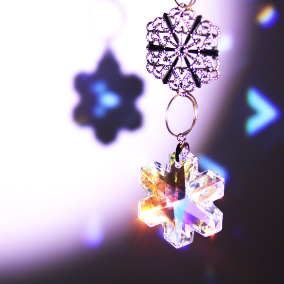 【希少】天使の囁き～細氷のサンキャッチャー ☆ Swarovski Crystal使用 1枚目の画像