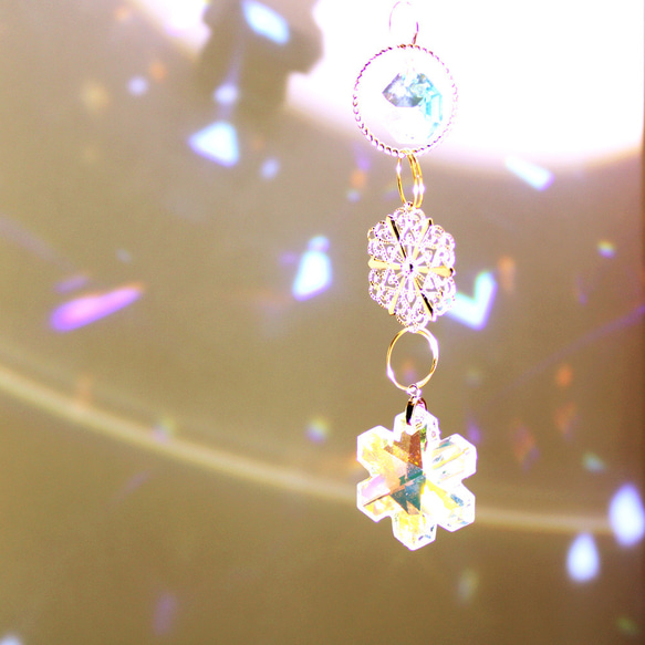 【希少】天使の囁き～細氷のサンキャッチャー ☆ Swarovski Crystal使用 3枚目の画像