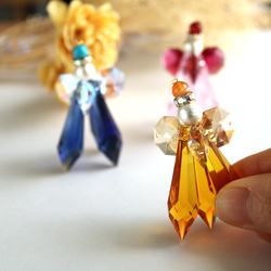 Angel suncatcher 也可以是 2way 紙重量 ☆ 施華洛世奇水晶使用 第4張的照片
