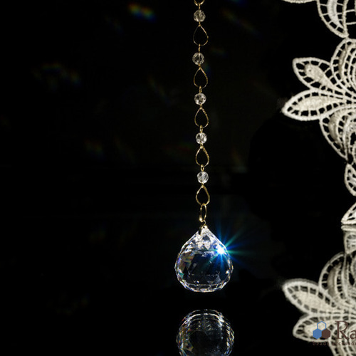 長さが選べる♪雪雫のサンキャッチャー☆本水晶使用 [受注制作] サン