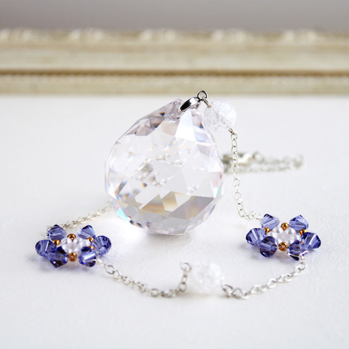 華のサンキャッチャー（全4色）高級クリスタル使用 サンキャッチャー