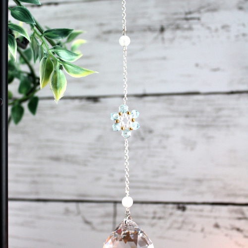 華のサンキャッチャー（全4色）高級クリスタル使用 サンキャッチャー