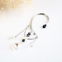 Luna Flash和施華洛世奇Octagon Earhook（Jet）☆[定制訂單] 第1張的照片