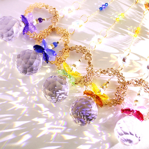 華の天使サンキャッチャー～ （全5色）Swarovski & Asfour [受注制作