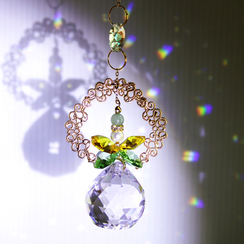 華の天使サンキャッチャー～ （全5色）Swarovski & Asfour [受注