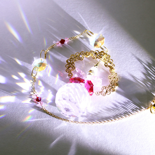 華の天使サンキャッチャー～ （全5色）Swarovski & Asfour [受注