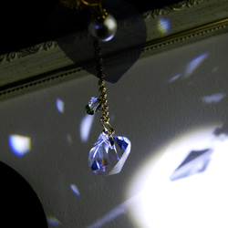 葉子和棉花珍珠太陽捕手★ 使用施華洛世奇水晶 [定做] 第3張的照片