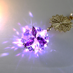 ～冰環～太陽捕手☆紫色（雪花系列）採用優質水晶 第4張的照片