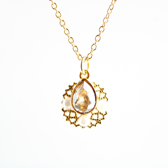 Drop Necklace (Gold: Golden Shadow) 施華洛世奇水晶 第2張的照片