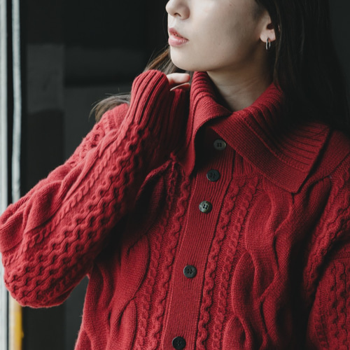 20周年限定】イタリアヤーン手編みニットカーデ | LOUNGEDRESS