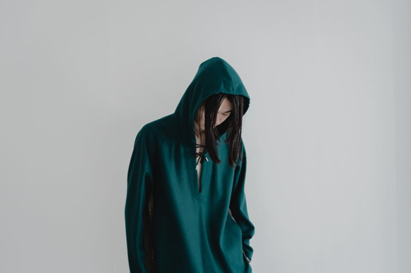 【AW collection】accordion hoodie『shizuku』（雫） 3枚目の画像