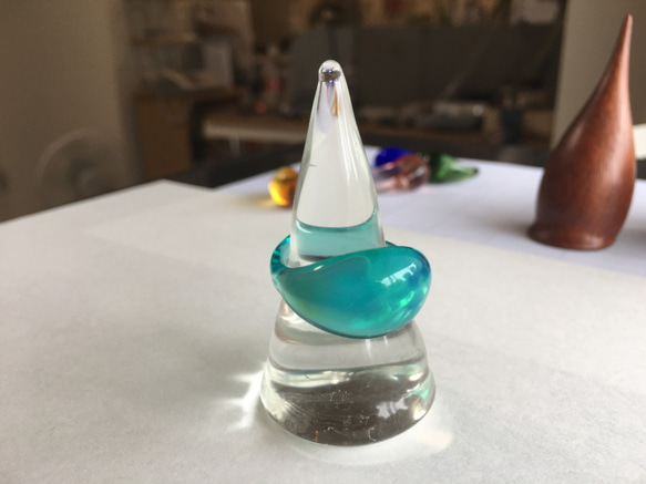 lagoon ガラス指輪 1枚目の画像