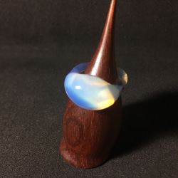 Moonstoneムーンストーン ガラス指輪 1枚目の画像
