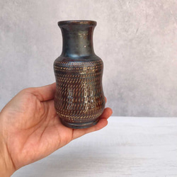 壺屋焼 幸陶器　花瓶（ゆしびん型小） 2枚目の画像