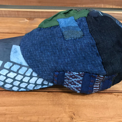 襤褸藍染帽子-3 3枚目の画像