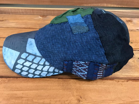 襤褸藍染帽子-3 3枚目の画像