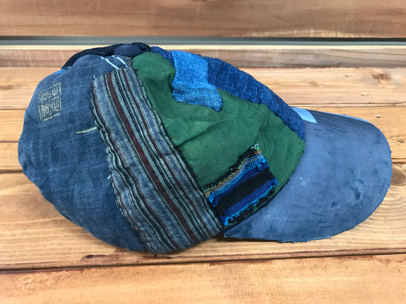 襤褸藍染帽子-3 5枚目の画像
