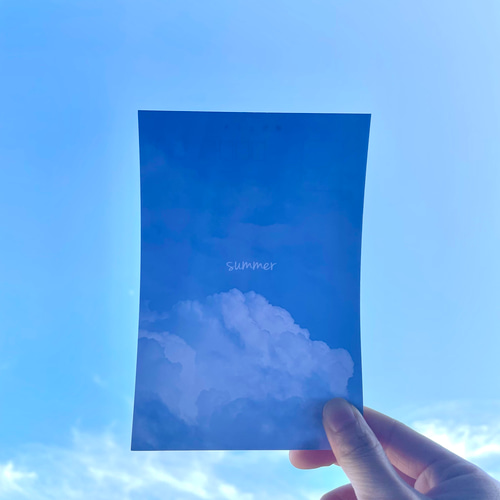 青空 爽やか 文字入り ポストカード メッセージカード RESFEBER 通販