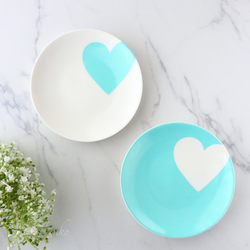 ティファニーブルー♡ハートプレート2枚セット 小皿 JouJouette 通販 