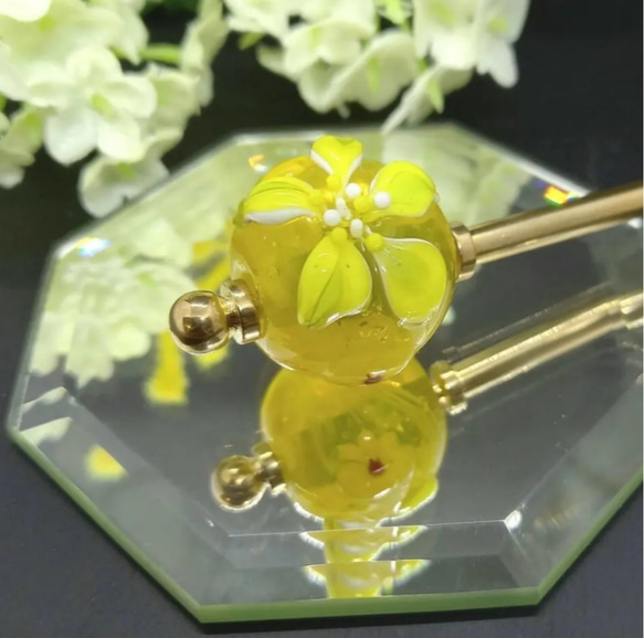 K-51] ミニ向日葵と夏の花咲き誇るとんぼ玉・かんざし かんざし  