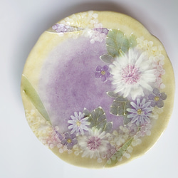 お客様オーダー品工房ゆずりは　カップ＆ソーサー　紫を主体にした華やかで落ち着いた上品な絵柄　花かざり　29292　 9枚目の画像