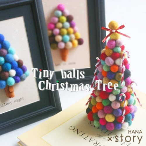 フェルトボールトピアリー お花風オーナメント フェルトボールトピアリー お花風オーナメント フェルトボール