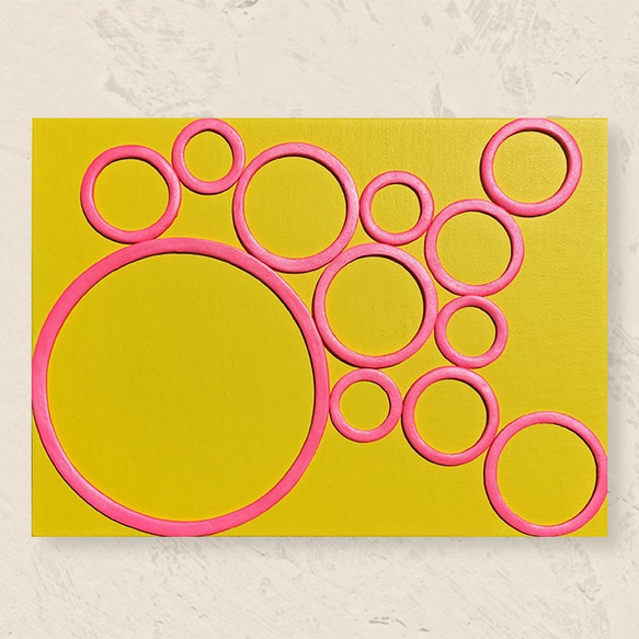 Untitled(Yellow×Pink)(NAOAKI OKAMOTO's work) (no-18-f4-08) 1枚目の画像