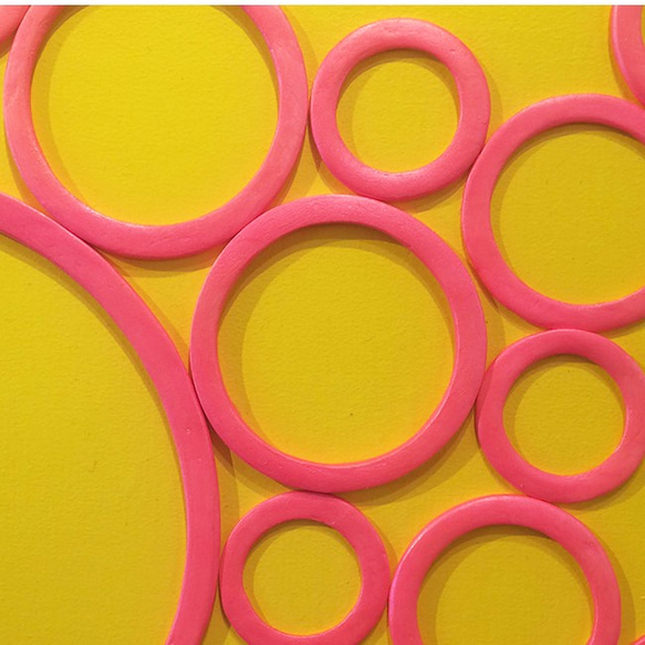 Untitled(Yellow×Pink)(NAOAKI OKAMOTO's work) (no-18-f4-08) 2枚目の画像