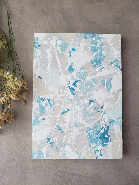 A study of the color blue δ/抽象画 (F4) /北欧/アート/モダン