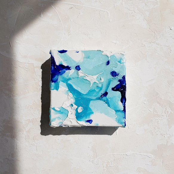 BLUE 抽象画 現代アート キャンバスアート 立体アート 青い絵