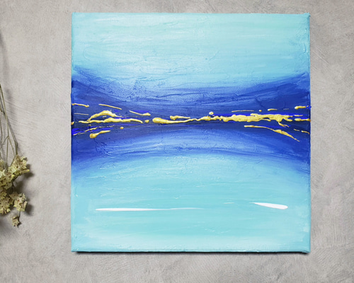 海の絵 海 ブルー キャンバスアート キャンバス 抽象画 現代アート 青