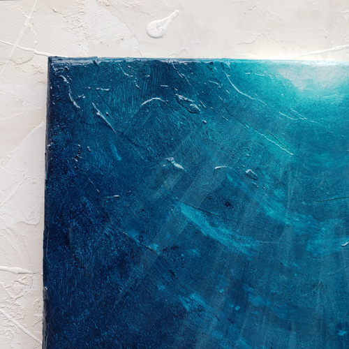 深海の光 20×20 海の絵 光 現代美術 キャンバス 現代アート